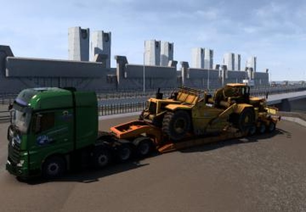 Пак тяжёлых прицепов с прицепами из АТС для карты «Российские просторы»v1.0 для Euro Truck Simulator 2 (v1.41.x)