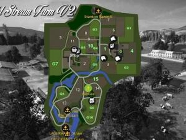 Карта «The old stream farm»версия 2.0.0.2 для Farming Simulator 2017 (v1.3)
