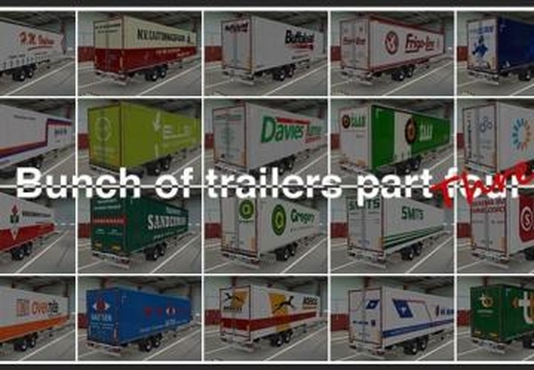 Пак скинов прицепов различных компаний №2v1.0 для Euro Truck Simulator 2 (v1.41.x)