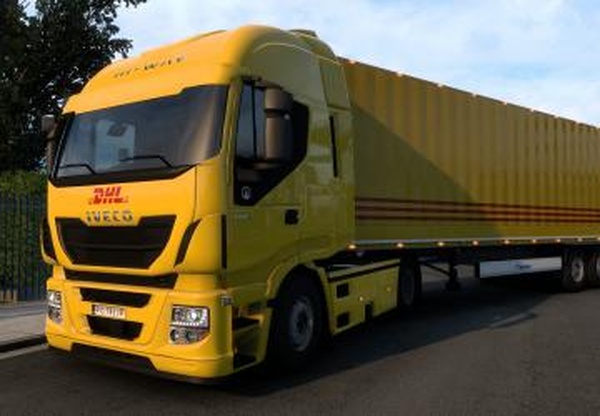 Комбо скин «DHL» Iveco Hi-way, Krone drylinerv1.0 для Euro Truck Simulator 2 (v1.39.x, - 1.41.x)