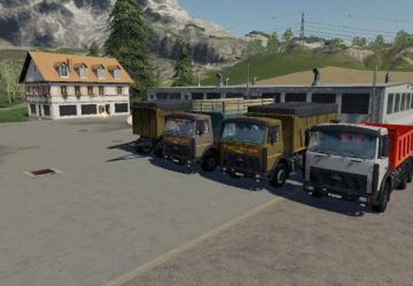 МАЗ-5516А2 + Прицеп МАЗ-856101 - Переделкаv1.0.0.0 для Farming Simulator 2019 (v1.5.x)