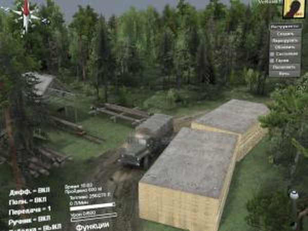 Карта «Кратер»версия 1 для SpinTires (v03.03.16)