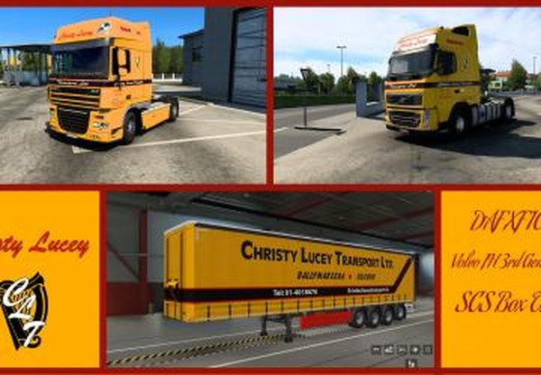 Комбо скин пак Christy Lucey Transportверсия 1.0 для Euro Truck Simulator 2 (v1.41.x)
