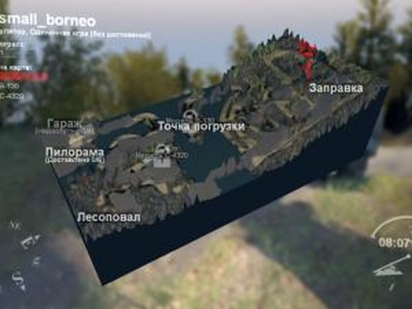 Карта «Small Borneo»версия 1 для SpinTires (v03.03.16)