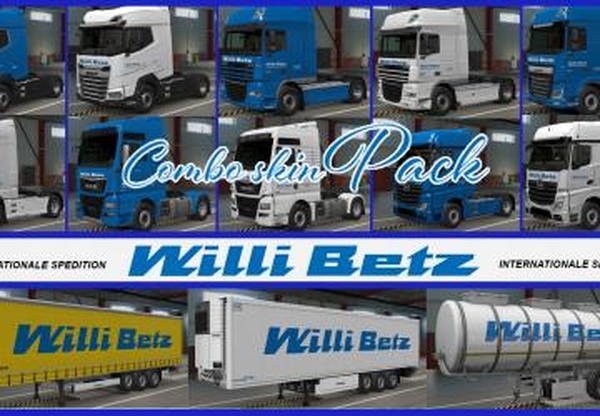 Комбо скин пак Willi Betzверсия 1.0 для Euro Truck Simulator 2 (v1.41.x)