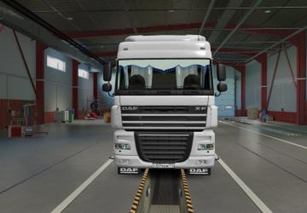 Анимированная штора  для DAF XF 105/DAF Euro 6v1.1 для Euro Truck Simulator 2 (v1.40.x, - 1.43.x)