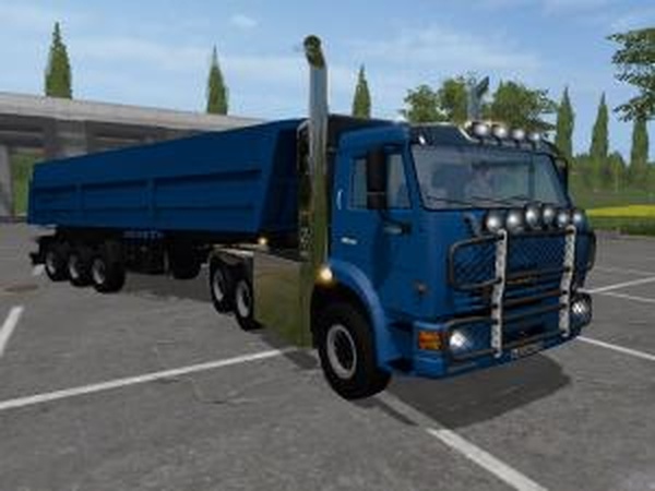 КамАЗ-65116 6x6 Тюнинг и прицеп Shmitzверсия 2.0 для Farming Simulator 2017