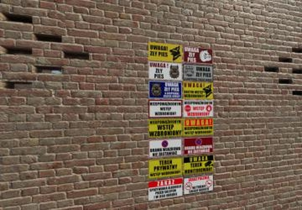 Warning Signs (Prefab*)версия 1.0.0.1 для Farming Simulator 2022