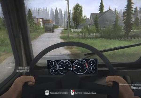 Панель приборов без фона и прозрачный компасv1.1 для Spintires: MudRunner (v22.03.19)