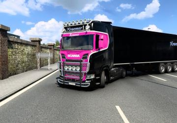 Комбо скин Kraemer Transport Reuverверсия 1.0 для Euro Truck Simulator 2 (v1.41.x)