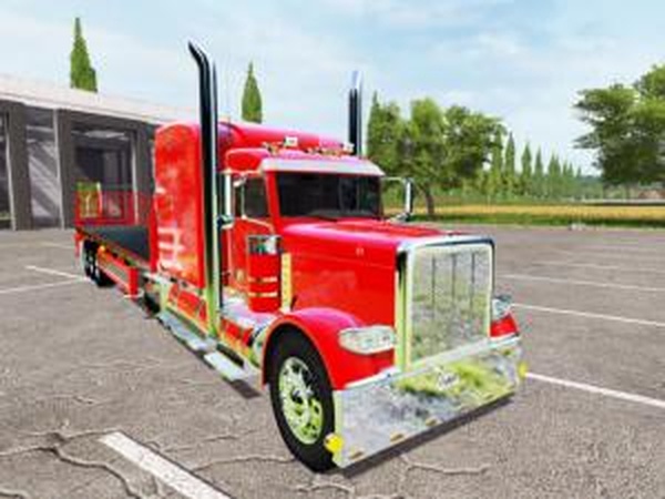 Peterbilt 388 flatbed auto loadверсия 26.01.17 для Farming Simulator 2017 (v1.3.1)