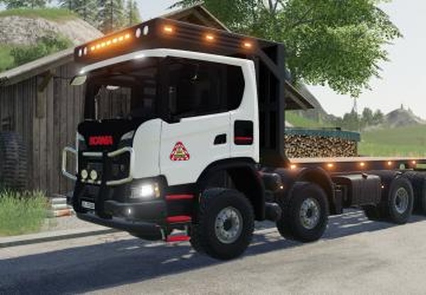 Scania XT 8X8 Flatbetверсия 1.1 для Farming Simulator 2019 (v1.7.x)