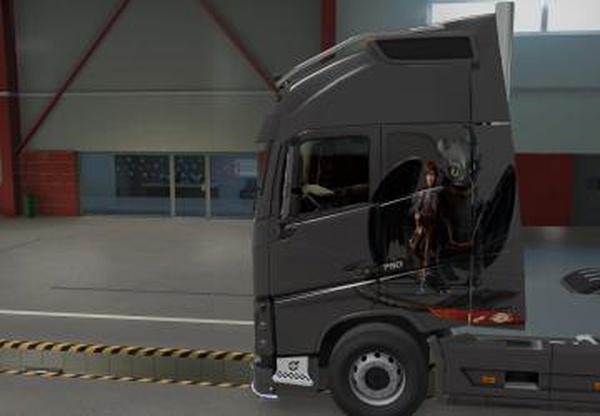Скин драконий наездник для Volvo FH 2012v1.0 для Euro Truck Simulator 2 (v1.40.x, 1.41.x)