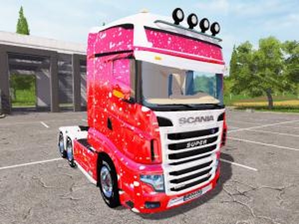 Scania R700 Evo Merry Christmasверсия 06.01.17 для Farming Simulator 2017 (v1.3.1)
