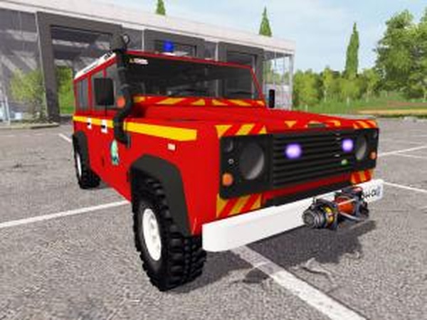 Land Rover Defender 110 feuerwehrверсия 04.01.17 для Farming Simulator 2017 (v1.3.1)