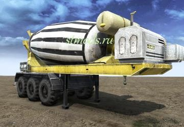 Полуприцеп «Бетономешалка»версия 1.0 для Spintires: MudRunner (v22.03.19)