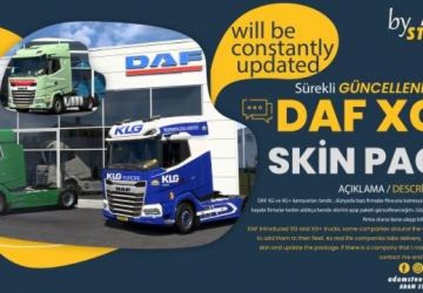 DAF XG Skinpackверсия 1.0 для Euro Truck Simulator 2 (v1.41.x)