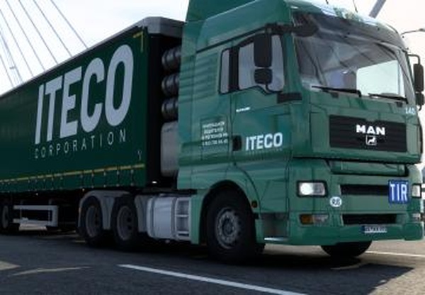 Skin ITECO Corporation for MAN TGA by MADsterv1.5 для Euro Truck Simulator 2 (v1.40.x)