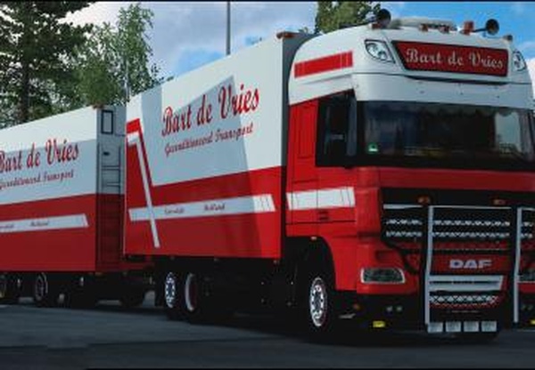 DAF XF 105 + Trailer «Bart De Vries»версия 8.0 для Euro Truck Simulator 2 (v1.41.x)