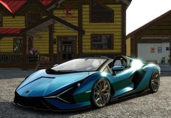 Lamborghini Sián Roadster 2021версия 1.8.1.1 для Farming Simulator 2025