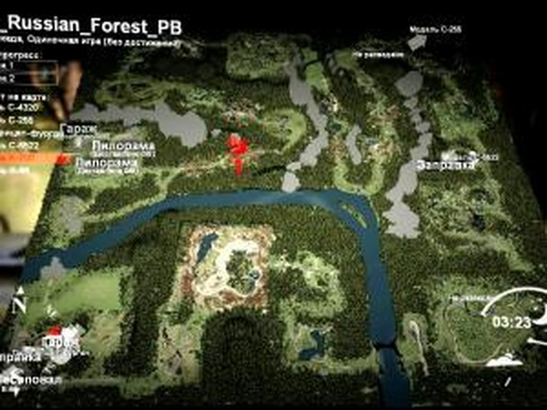 Карта «Русский лес» (Russian forest)версия 2.0 для SpinTires (v03.03.16)