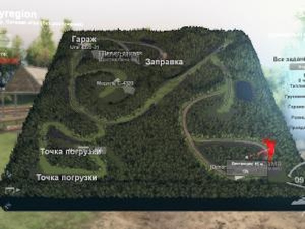 Карта «Холмистый регион»версия 1.0 для SpinTires (v03.03.16)