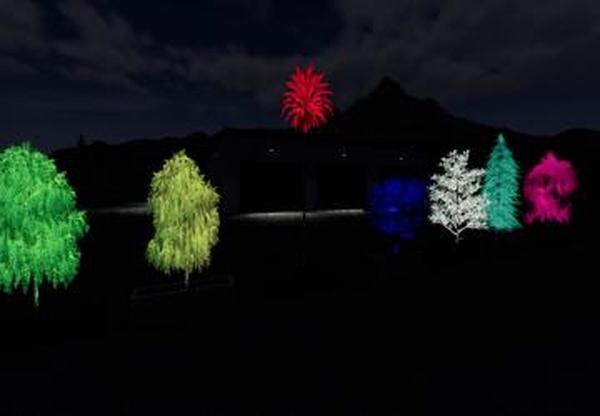RGB Lighted Tree Planter Box Packверсия 1.0 для Farming Simulator 2019 (v1.6.0.0)