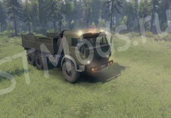 Камаз-5350 и пак объектов гаражных частей для картv0.1 для Spintires: MudRunner (v18.10.18)