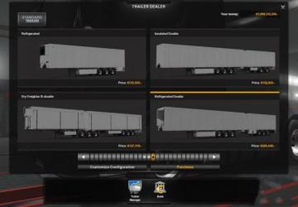 Unlocked Double Trailersверсия 1.5 для Euro Truck Simulator 2 (v1.41.x)