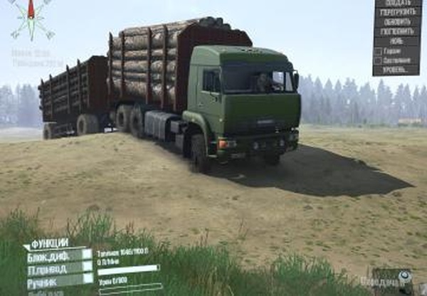 Kamaz 65225 сортиментовозверсия 1.0 для Spintires: MudRunner (v18.10.18)