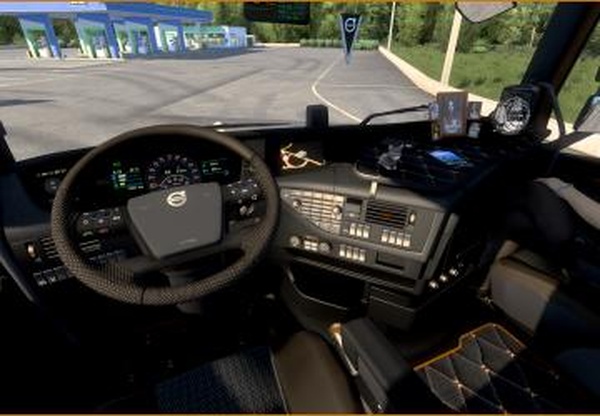 Dark grey Interior Volvo FH16 2012версия 1.0 для Euro Truck Simulator 2 (v1.40.x)