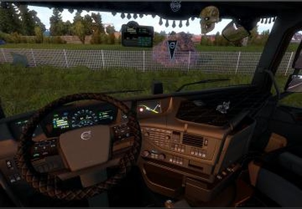 Brown Interior for Volvo FH16 2012версия 1.0 для Euro Truck Simulator 2 (v1.40.x, 1.41.x)