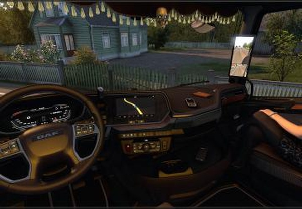 Dark brown interior for DAF XGверсия 0.8 для Euro Truck Simulator 2 (v1.40.x, 1.41.x)