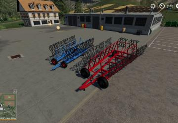 Бороны зубовые универсальные ПАКверсия 1.0 для Farming Simulator 2019 (v1.6.x)