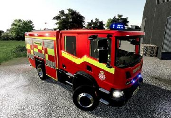 SCANIA UK FIRE ENGINEверсия 1.0 для Farming Simulator 2019 (v1.6.0.0)