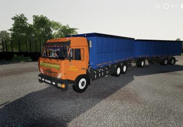 Камаз Зерновоз и прицепверсия 1.1 для Farming Simulator 2019 (v1.6.0.0)