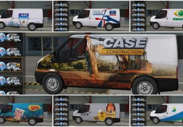 Пак скинов для Ford Transitверсия 2.0 для Euro Truck Simulator 2 (v1.34.x, - 1.43.x)