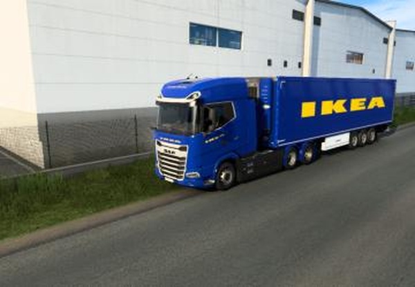 Комбо скин IKEA для DAF XG+версия 1.0 для Euro Truck Simulator 2 (v1.40x 1.41x)