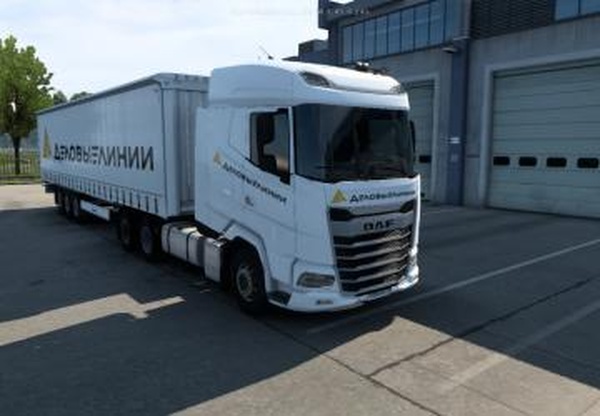 Комбо скин Деловые линии для DAF XG+версия 1.0 для Euro Truck Simulator 2 (v1.40x 1.41x)