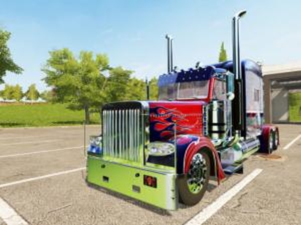Peterbilt 388 «Optimus Prime»версия 07.12.16 для Farming Simulator 2017 (v1.2)