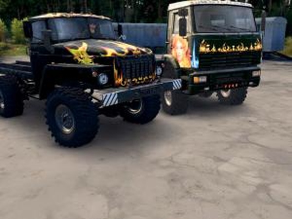 Колёса КАМА-1260 для Камаз-6520/6522 и Урал-4320v14.03.17 для SpinTires (v03.03.16)