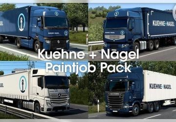 Kuehne + Nagel Paintjob Packверсия 1.3 для Euro Truck Simulator 2 (v1.40.x, 1.41.x)