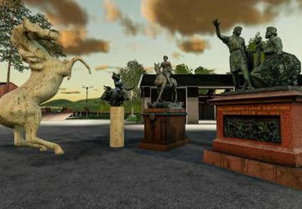 Monumental Sculptures Packверсия 1.0 для Farming Simulator 2019 (v1.6.0.0)