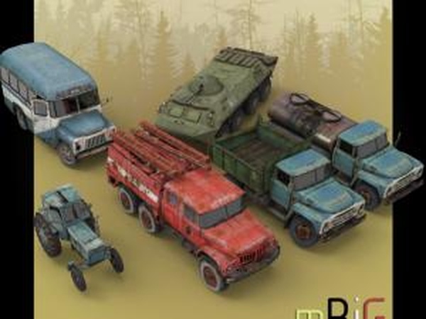 Пак объектов из сталкера (анимированный)для SpinTires (v03.03.16)