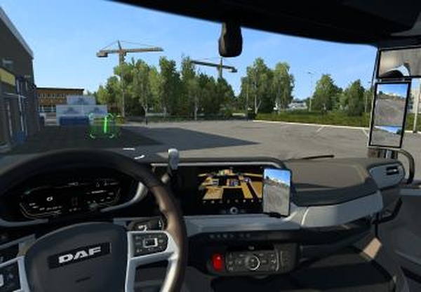 Дополнительный экран камеры правой стороны для Даф2021.v1.0 для Euro Truck Simulator 2 (v1.40.x, 1.41.x)