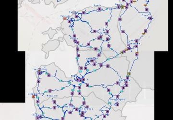 Бумажная версия карты для ETS2версия 1.0 для Euro Truck Simulator 2 (v1.40.x, 1.41.x)