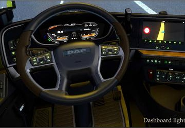 Dashboard light Green for DAF XG 2021версия 0.8 для Euro Truck Simulator 2 (v1.40.x, 1.41.x)