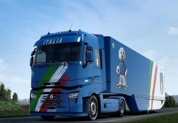 Скин Italie Euro 2020 для Renault T и AeroDynamic Trailerv1.0 для Euro Truck Simulator 2 (v1.39.x, - 1.41.x)