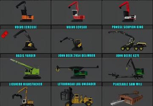 Logging Mods Pack October - 2020версия 1.0 для Farming Simulator 2019 (v1.6.x)