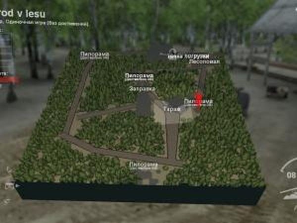 Карта «Город в лесу»версия 1 для SpinTires (v03.03.16)